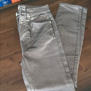LOFT Shimmer Dark Gray Skinny Women's Jeans
